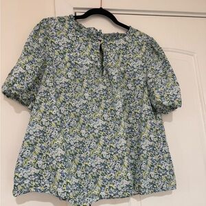 J.Crew liberty Floral Puff Sleeve Top